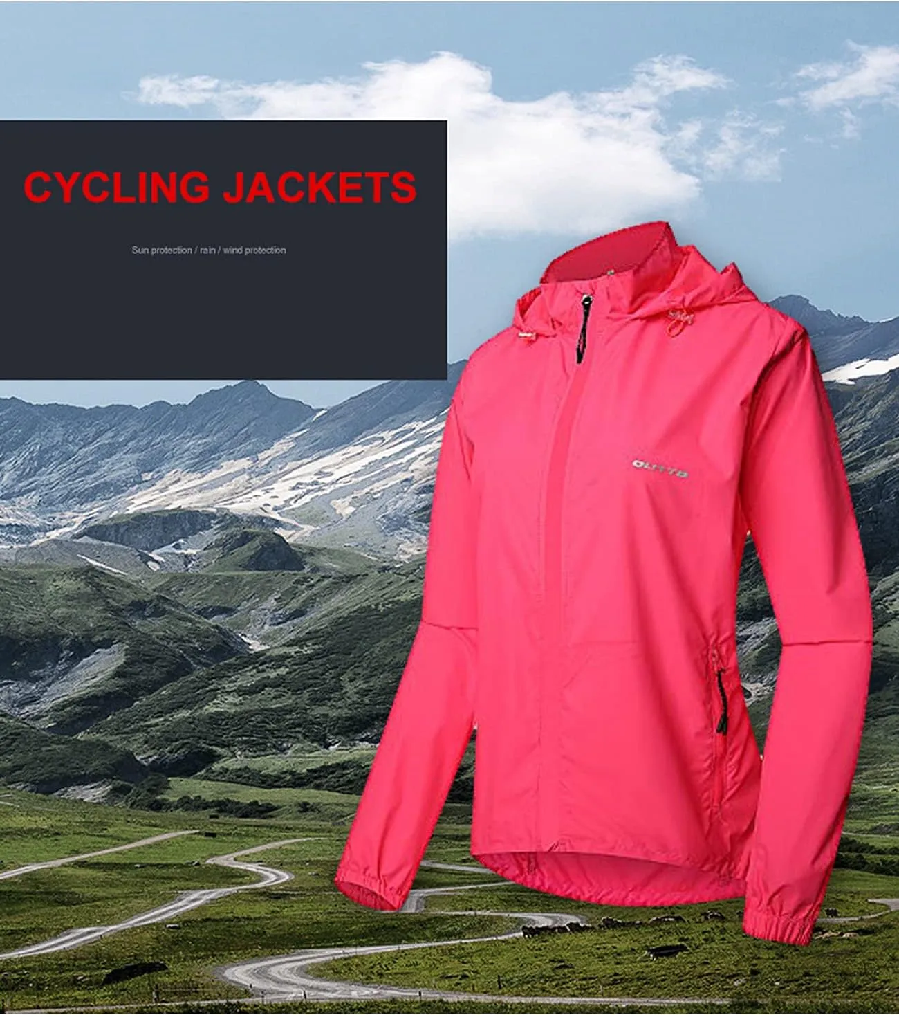 Cycling jacket windshield outdoor jacket hooded UV-proof breathable sports windbreaker
