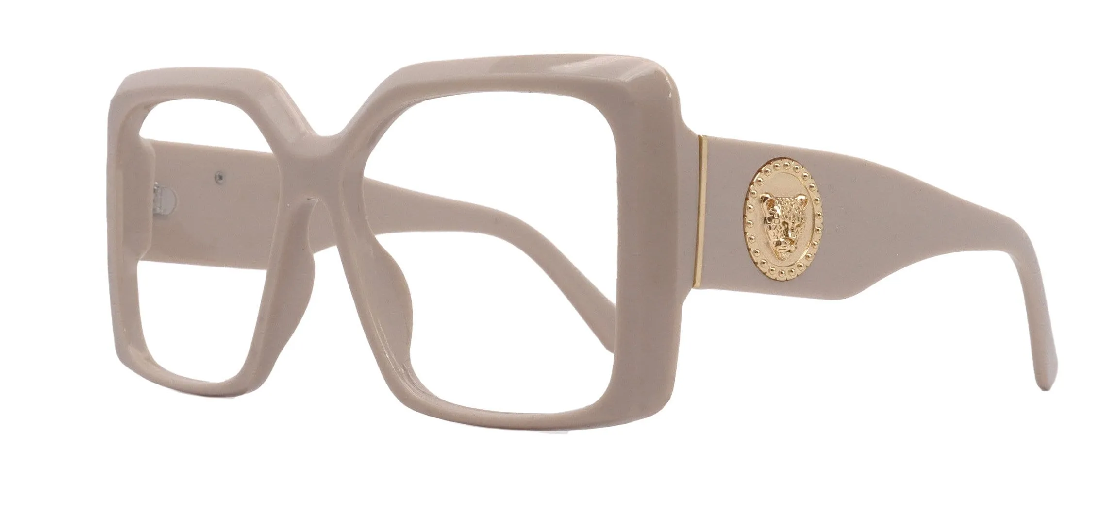 Cypress, Tan Large Oversized Reading Glasses, Women Readers, High End Reading Magnifying eyeglasses,  Big Square optical Frames