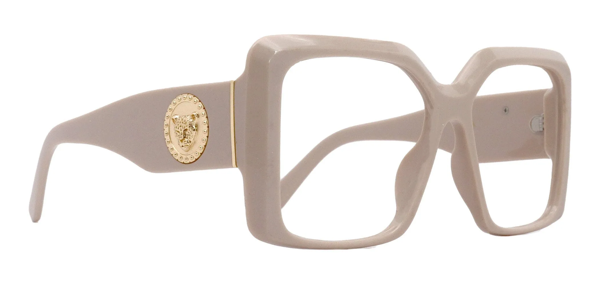 Cypress, Tan Large Oversized Reading Glasses, Women Readers, High End Reading Magnifying eyeglasses,  Big Square optical Frames