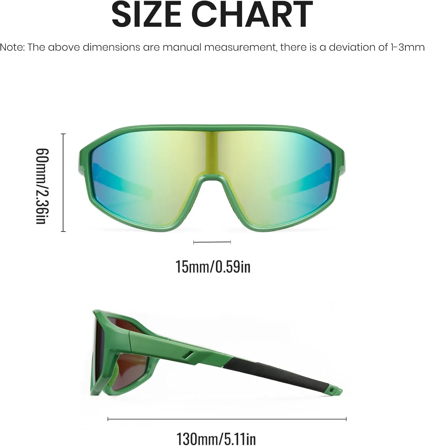 Cyxus Kids Sports Sunglasses Polarized UV400 Protection Youth Baseball Sunglasses for Boys Girls Cycling Softball