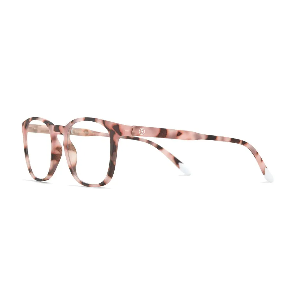 Dalston Blue Light Reading Glasses in Pink Tortoise