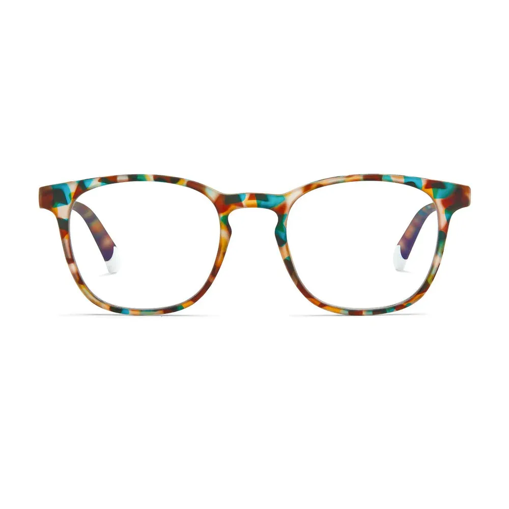 Dalston Blue Light Reading Glasses in Pink Tortoise