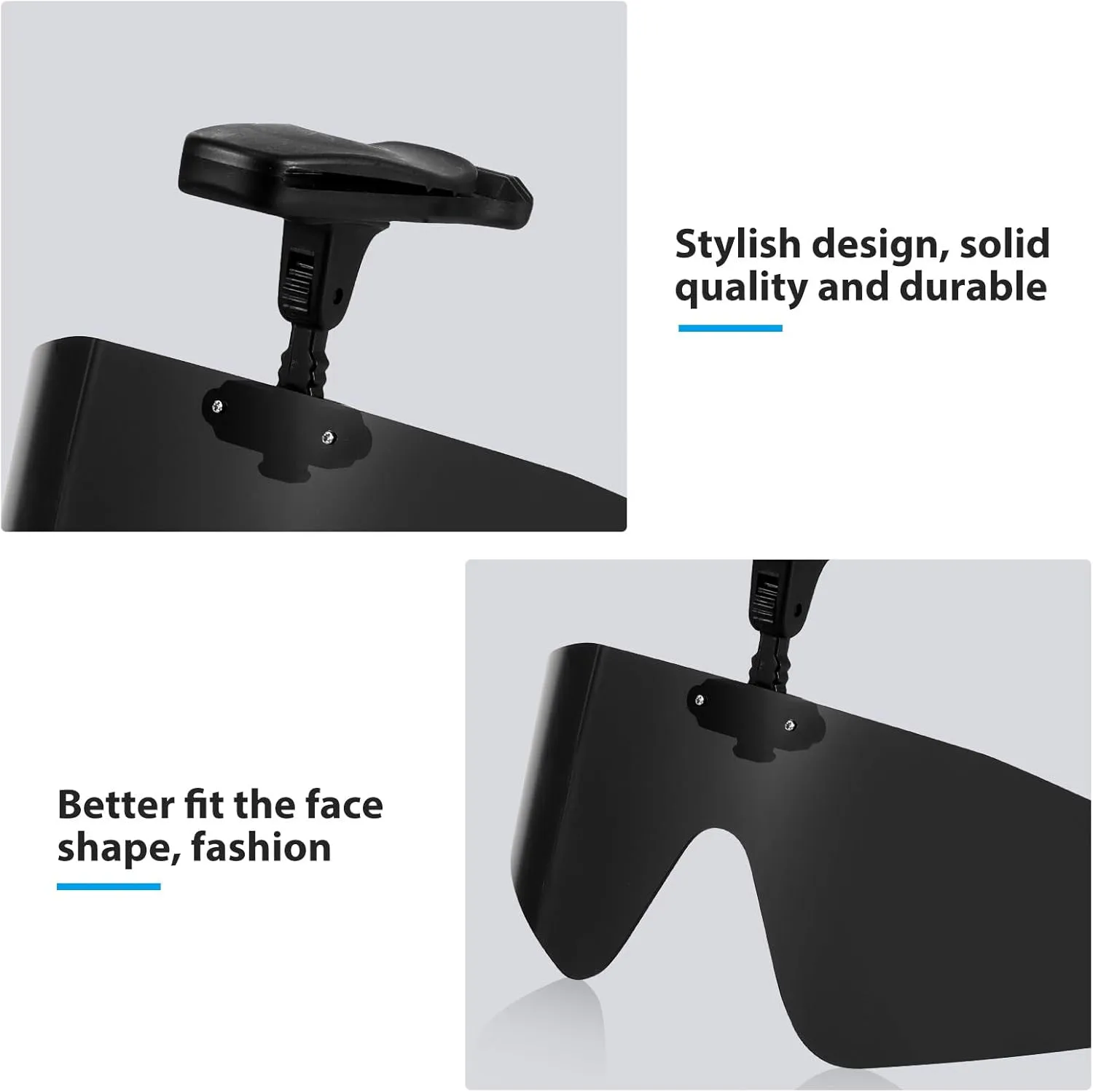 DEECOZY Clip Cap Sports Sunglasses, Clip-On Sunglasses, Outdoor Polarized Sunglasses for Men Fishing Cycling Golf Climbing