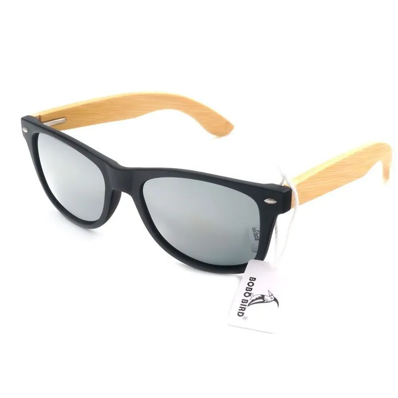 Designer Eco-Friendly Bamboo Square Vintage Sunglasses
