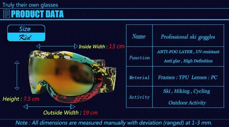 DETECTOR Best Kids Ski Goggles