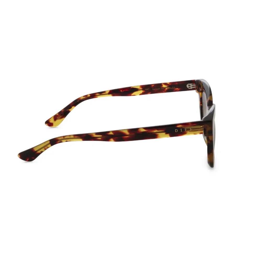 DIFF Charitable Eyewear Noemi - Amber Tortoise Brown Gradient - Non-Polarized Sunglasses