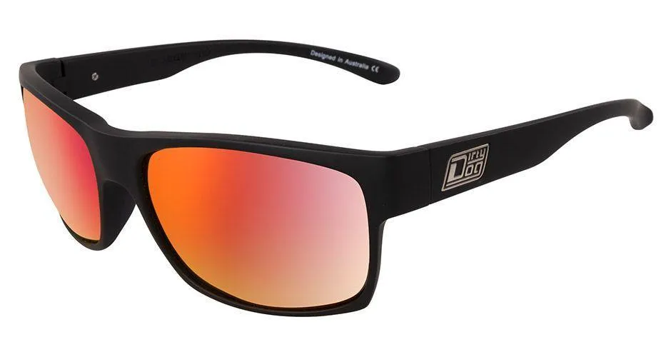 Dirty Dog Furnace Polarised Sunglasses - Satin Black/Red Fusion