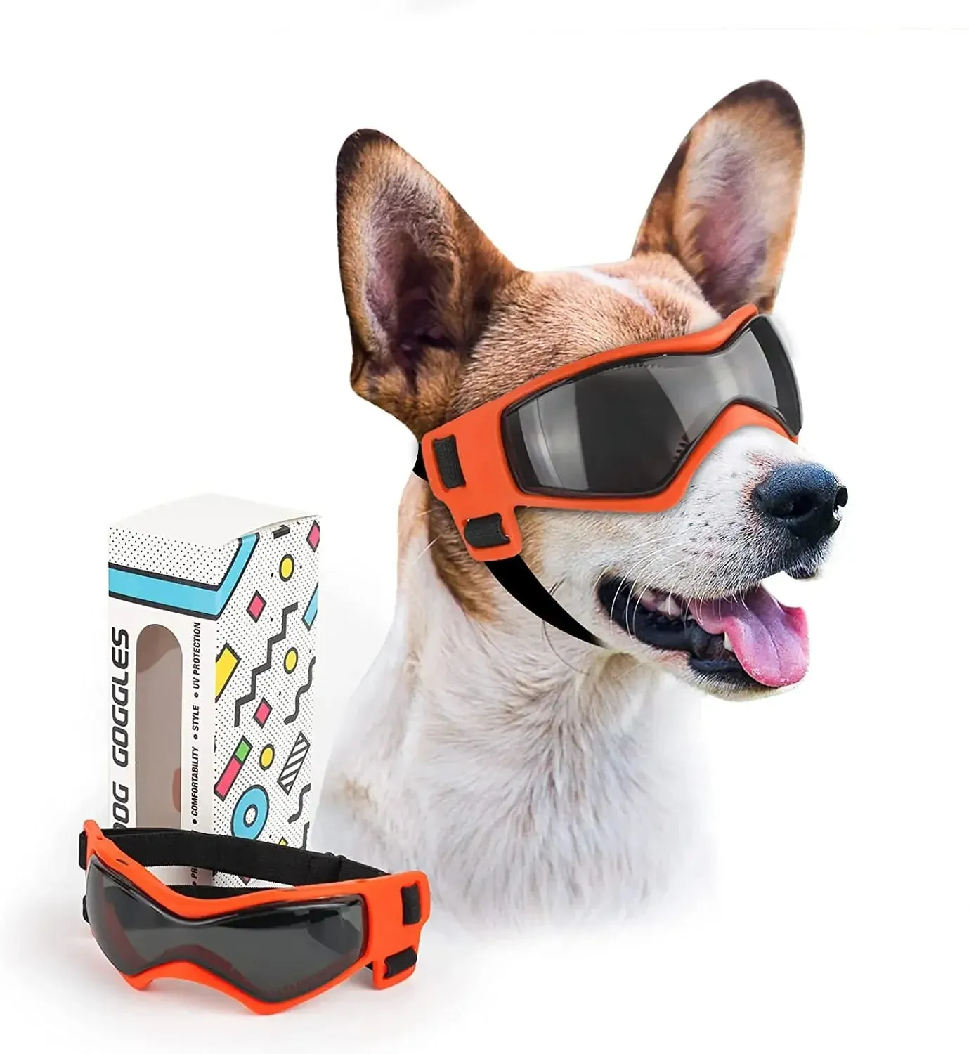 Dog Sunglasses Pet Helmet Set with Dog Goggles,Dust Wind UV Protection Dog Glasses Dog Helmet and Goggles Dog Motorcycle Helmet