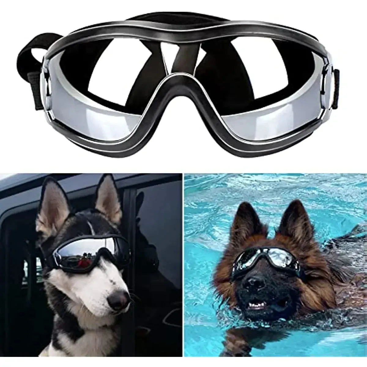 Dog Sunglasses Pet Helmet Set with Dog Goggles,Dust Wind UV Protection Dog Glasses Dog Helmet and Goggles Dog Motorcycle Helmet