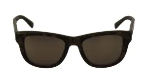 Dolce & Gabbana Brown Mirror Lens Plastic Full Rim Sunglasses