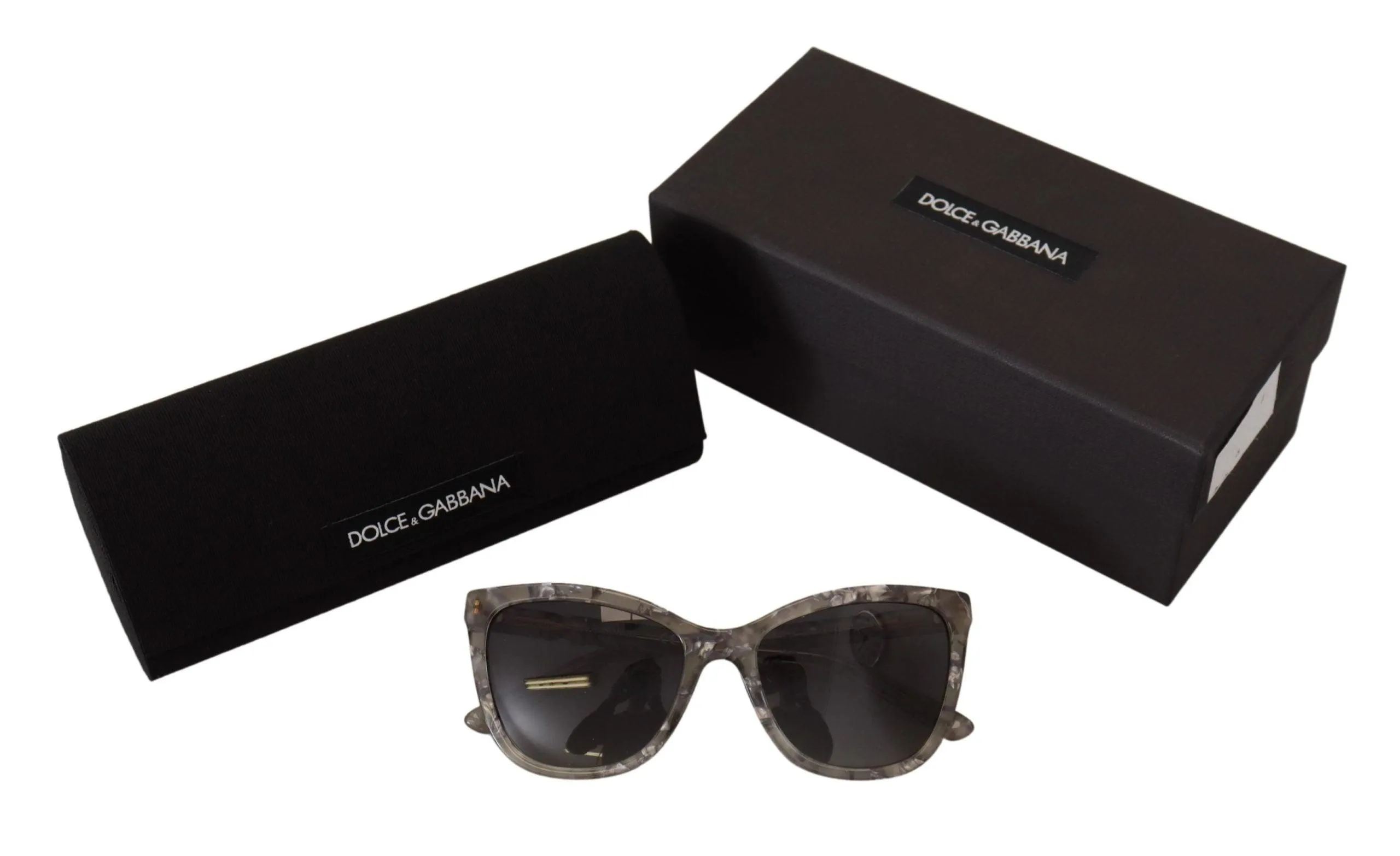Dolce & Gabbana Grey Acetate Full Rim Cat Eye Frame DG4193 Sunglasses
