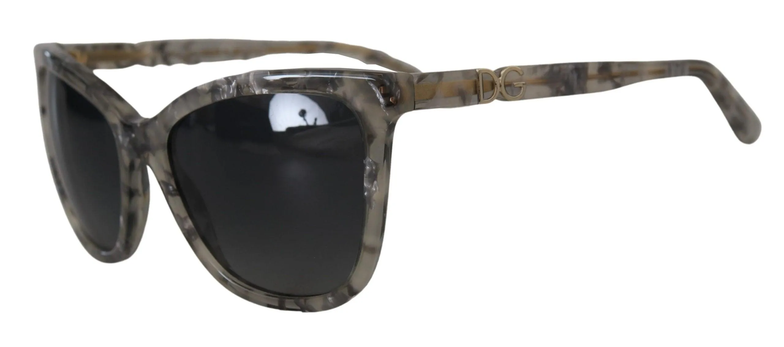 Dolce & Gabbana Grey Acetate Full Rim Cat Eye Frame DG4193 Sunglasses