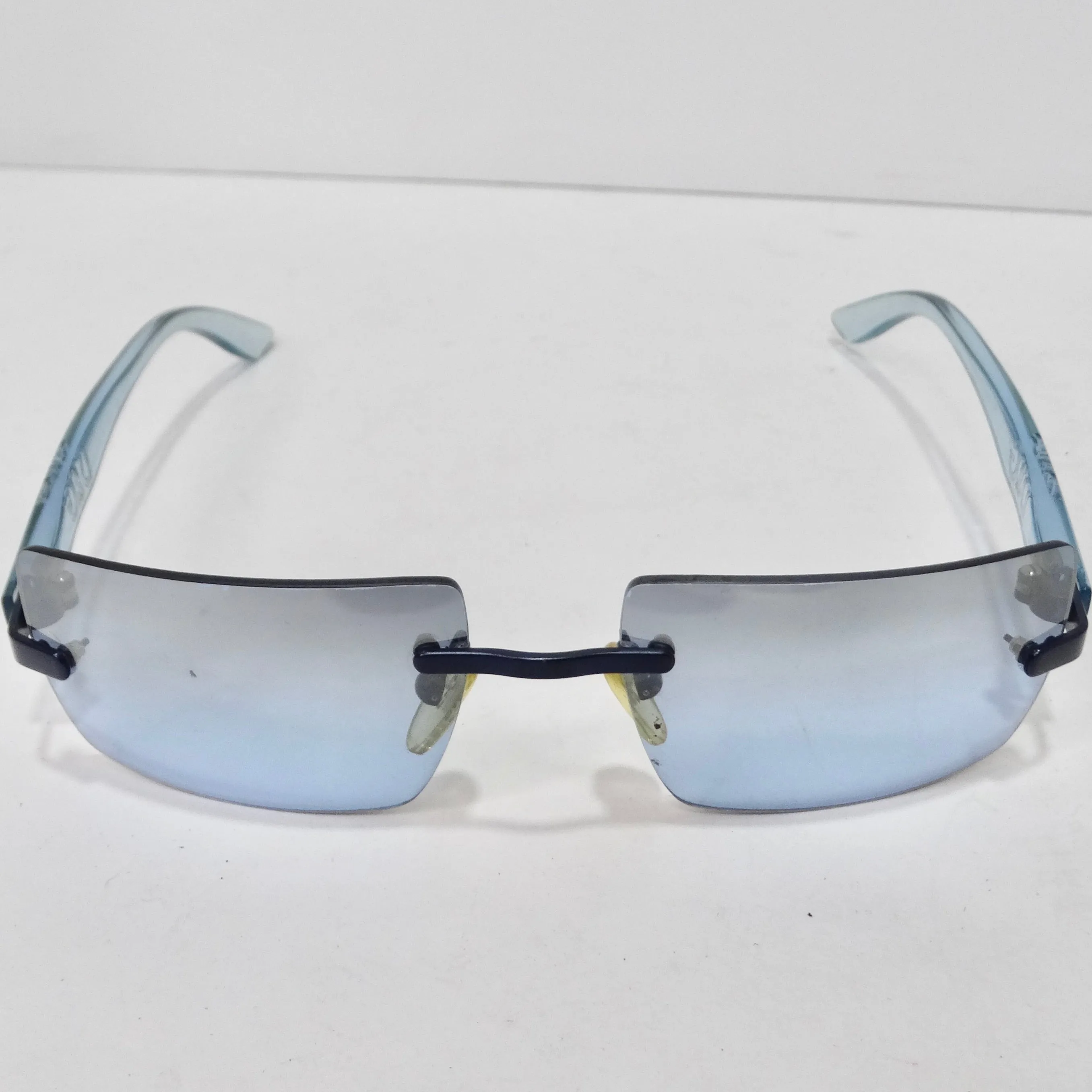 Dolce & Gabbana Y2K Blue Rectangular Frame Sunglasses