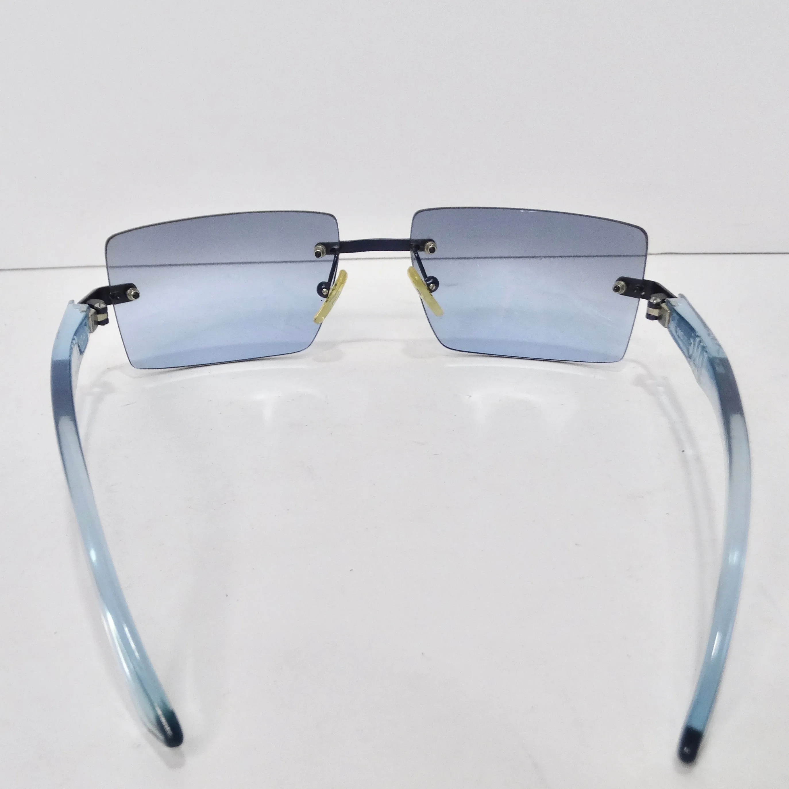 Dolce & Gabbana Y2K Blue Rectangular Frame Sunglasses
