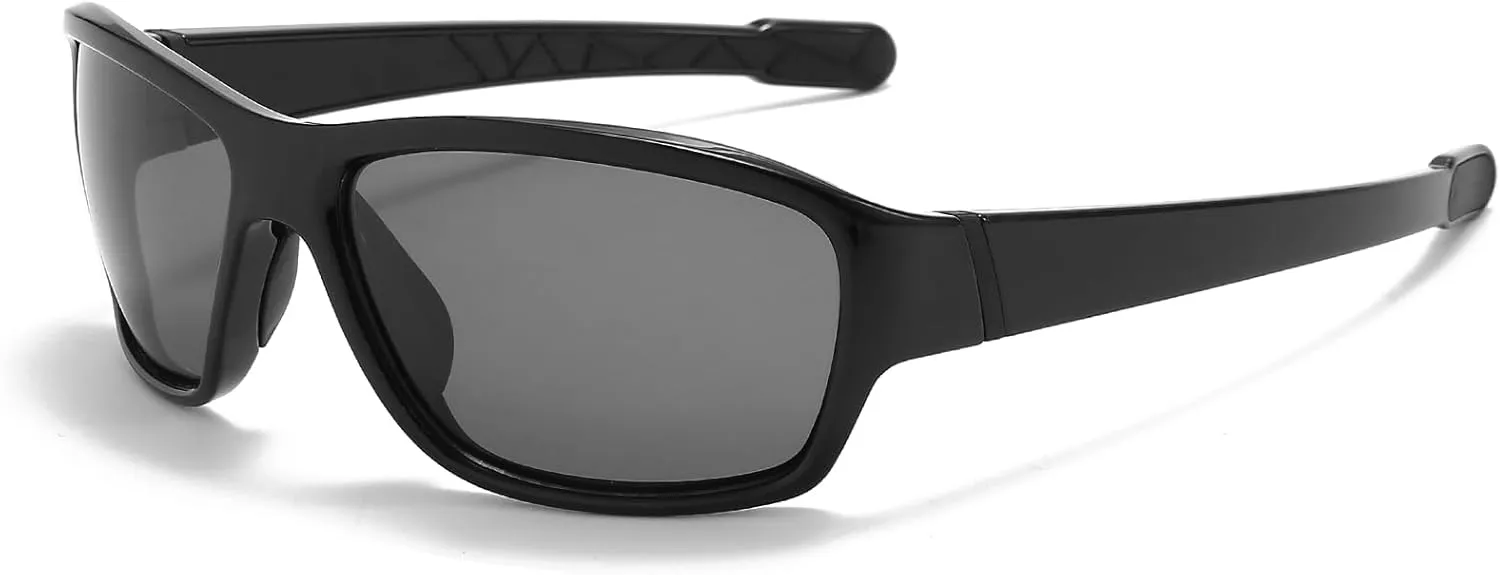 Dollger Polarized Sports Sunglasses for Men Women, UV400 Protection Shades for Running Fishing Cycling Driving Golf