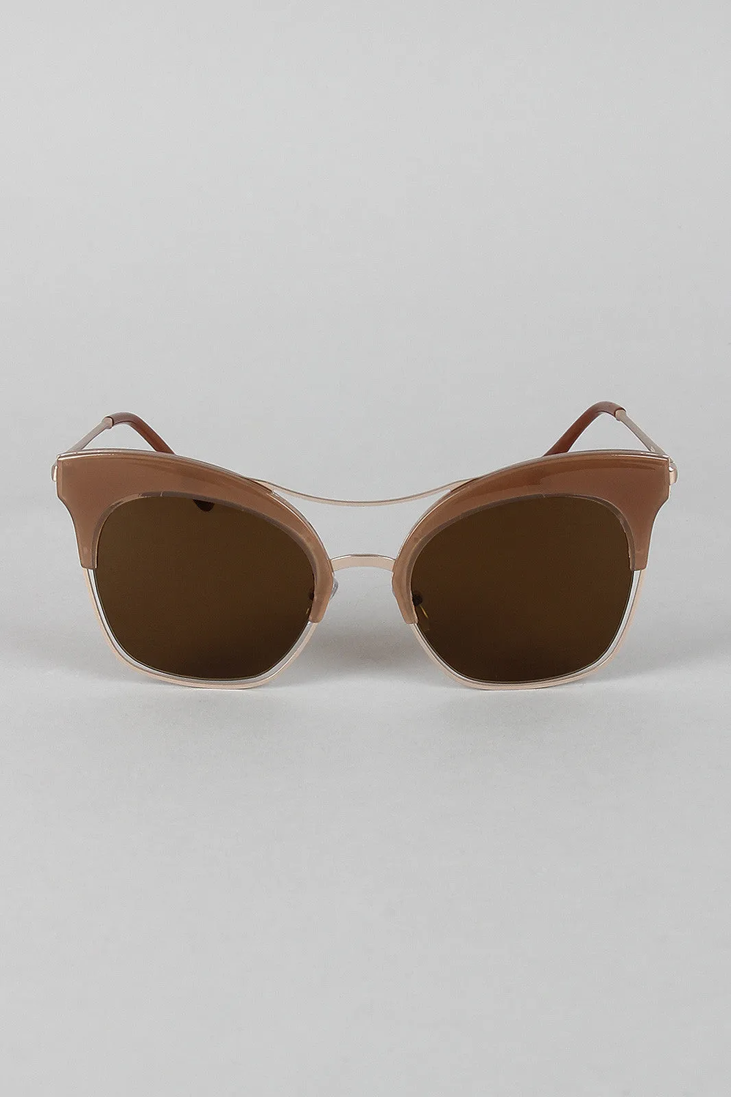 Double Nose Bridge Clubmaster Sunglasses