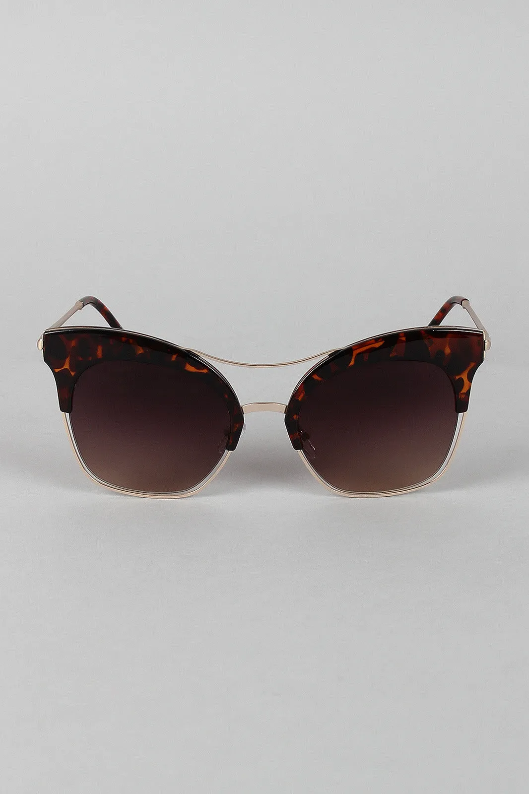 Double Nose Bridge Clubmaster Sunglasses