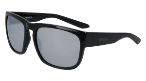 Dragon Alliance Rune XL Ion Sunglasses, Shiny Black Frame Silver Ion Lens