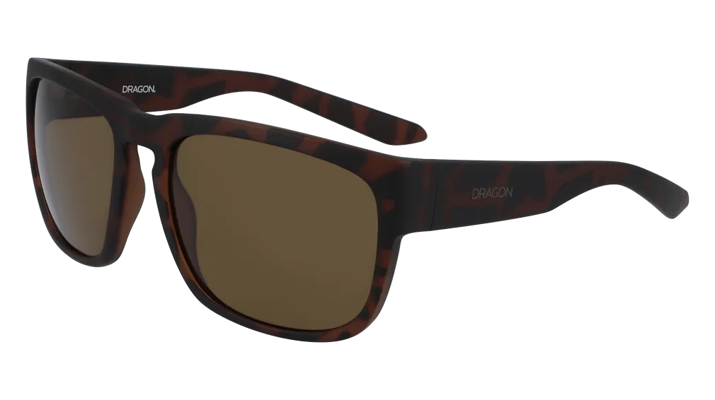 Dragon Alliance Rune XL Sunglasses Matte Tortoise Frame Bronze Lens