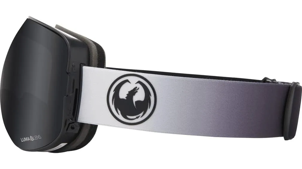 Dragon Alliance X2 Fade Black Lumalens Dark Smoke Snow Goggles
