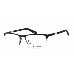 Dragon Men's Eyeglasses - Clear Lens Matte Black Metal Rectangular Frame | DR5008 002