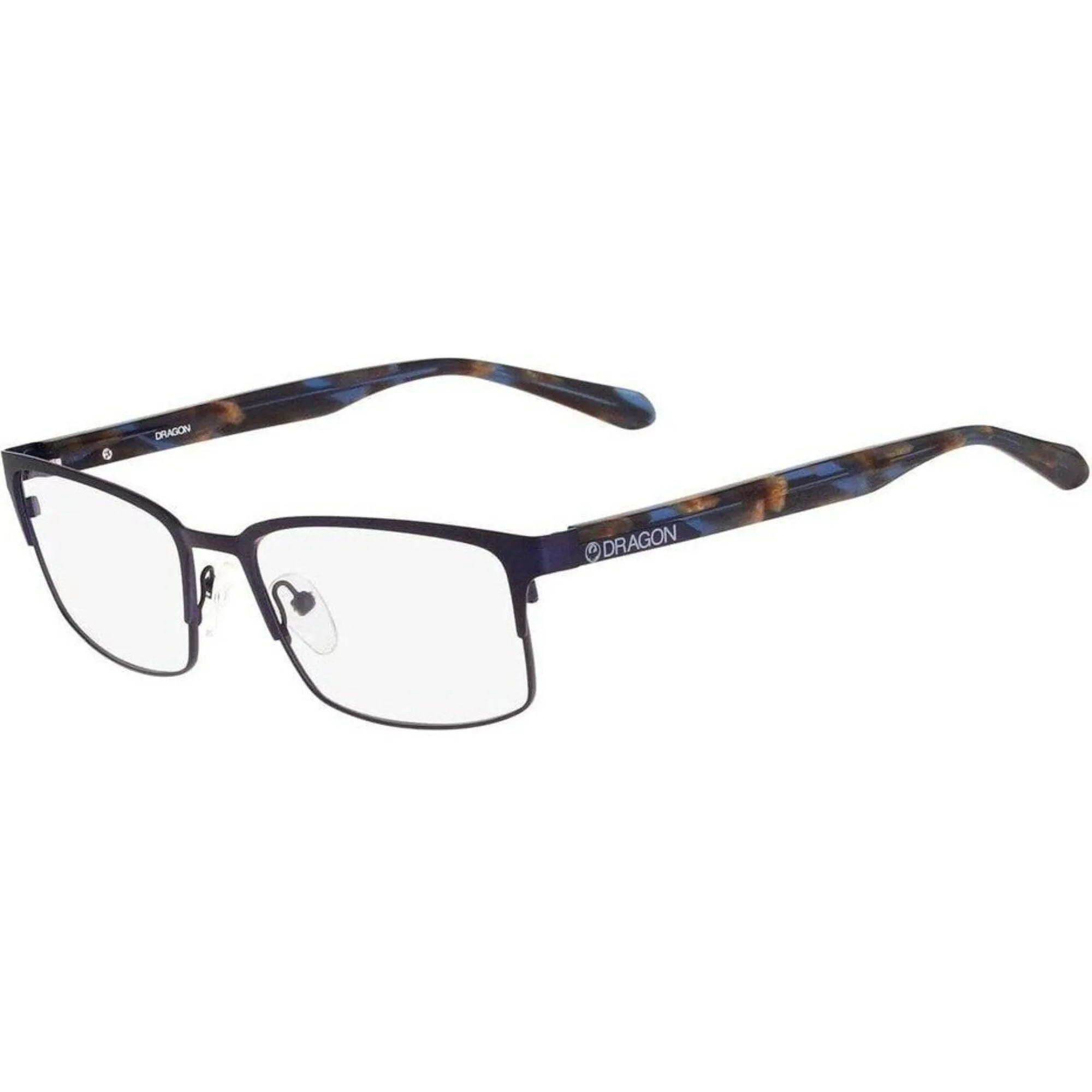 Dragon Men's Eyeglasses - Satin Navy Metal Rectangular Frame | DRAGON DR139 BEN 412