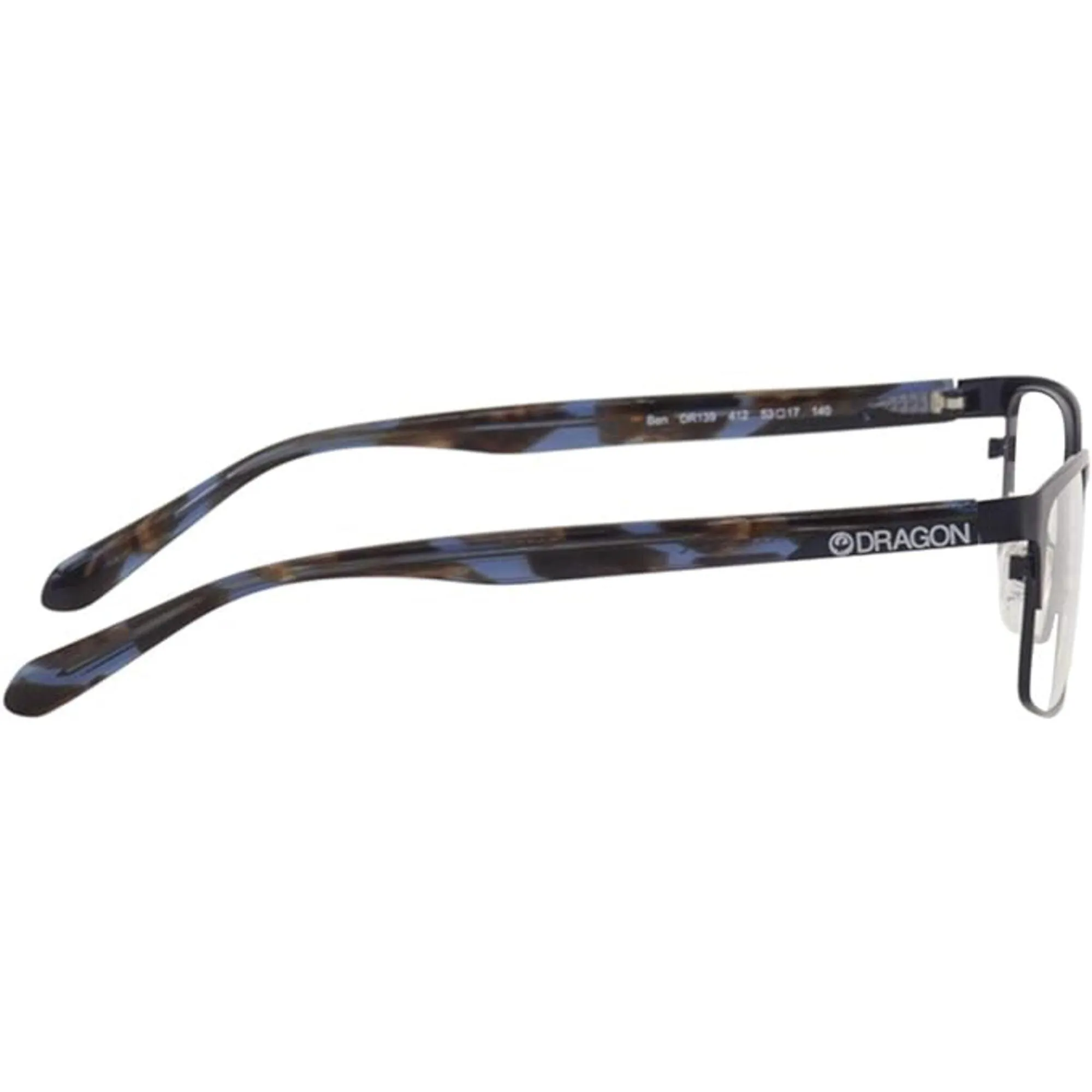 Dragon Men's Eyeglasses - Satin Navy Metal Rectangular Frame | DRAGON DR139 BEN 412