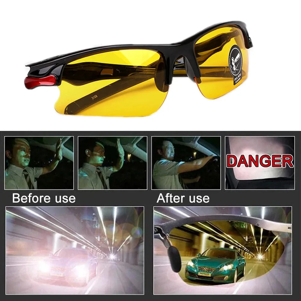 Driving Anti-Glare Polarized Sunglasses Goggles Eyewear Night Vision Drivers - Black