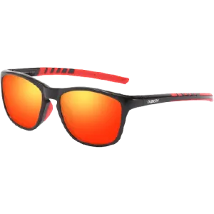 Dubery Polarized Sunglasses 100% UV Protection Black/Red D202 C5