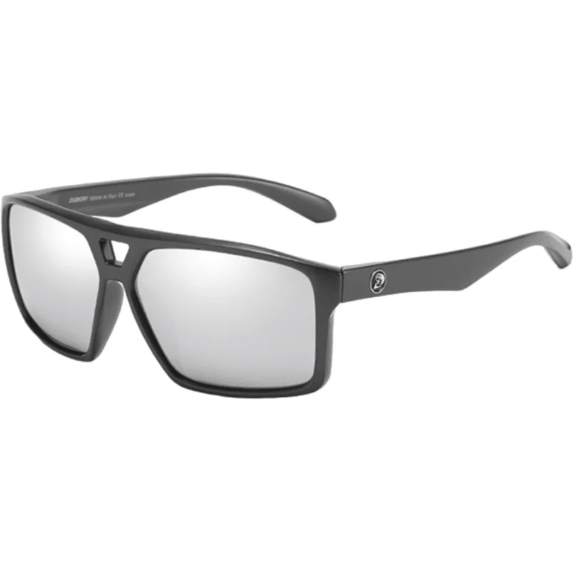 Dubery Polarized Sunglasses 100% UV Protection Sand Black / Silver D009 C5