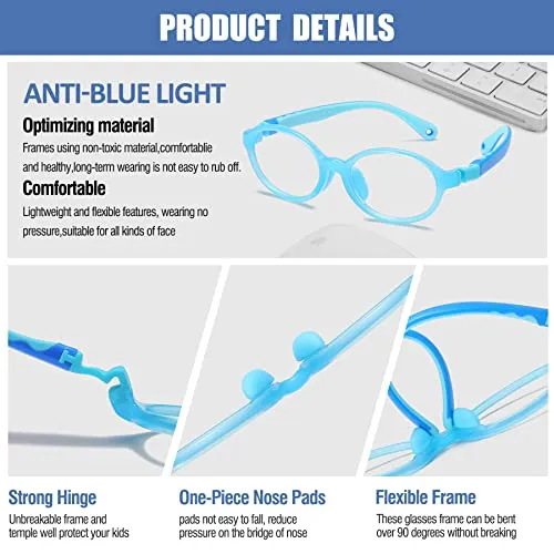 DUCO Blue Light Blocking Glasses Gaming Computer Glasses Eyeglasses Frames K026