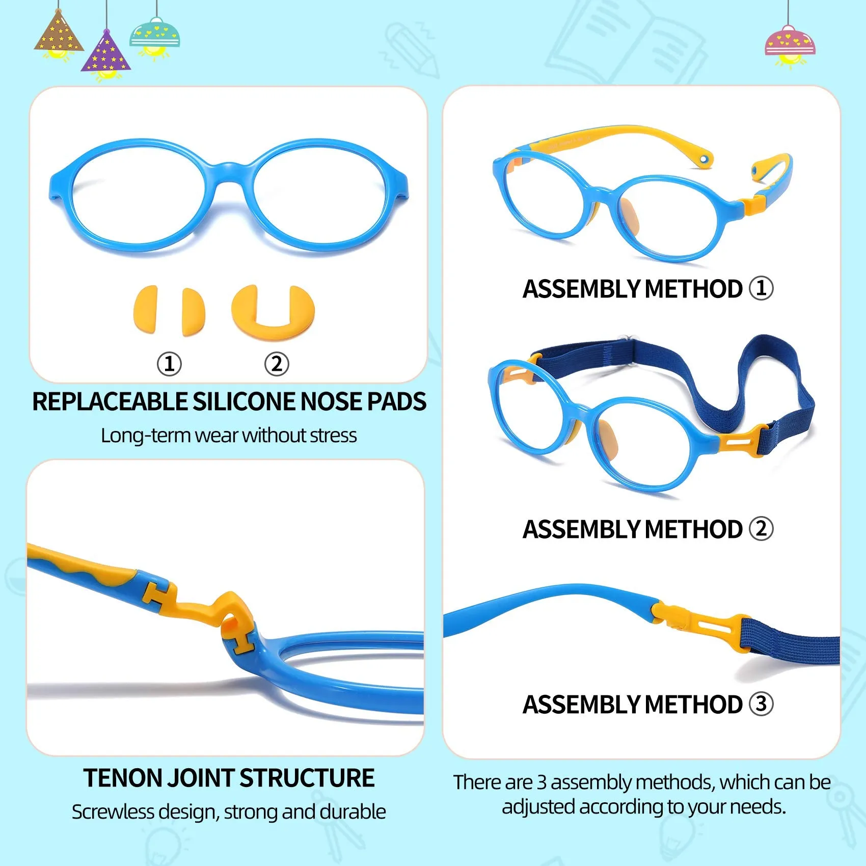 DUCO Blue Light Blocking Glasses Gaming Computer Glasses Eyeglasses Frames K026