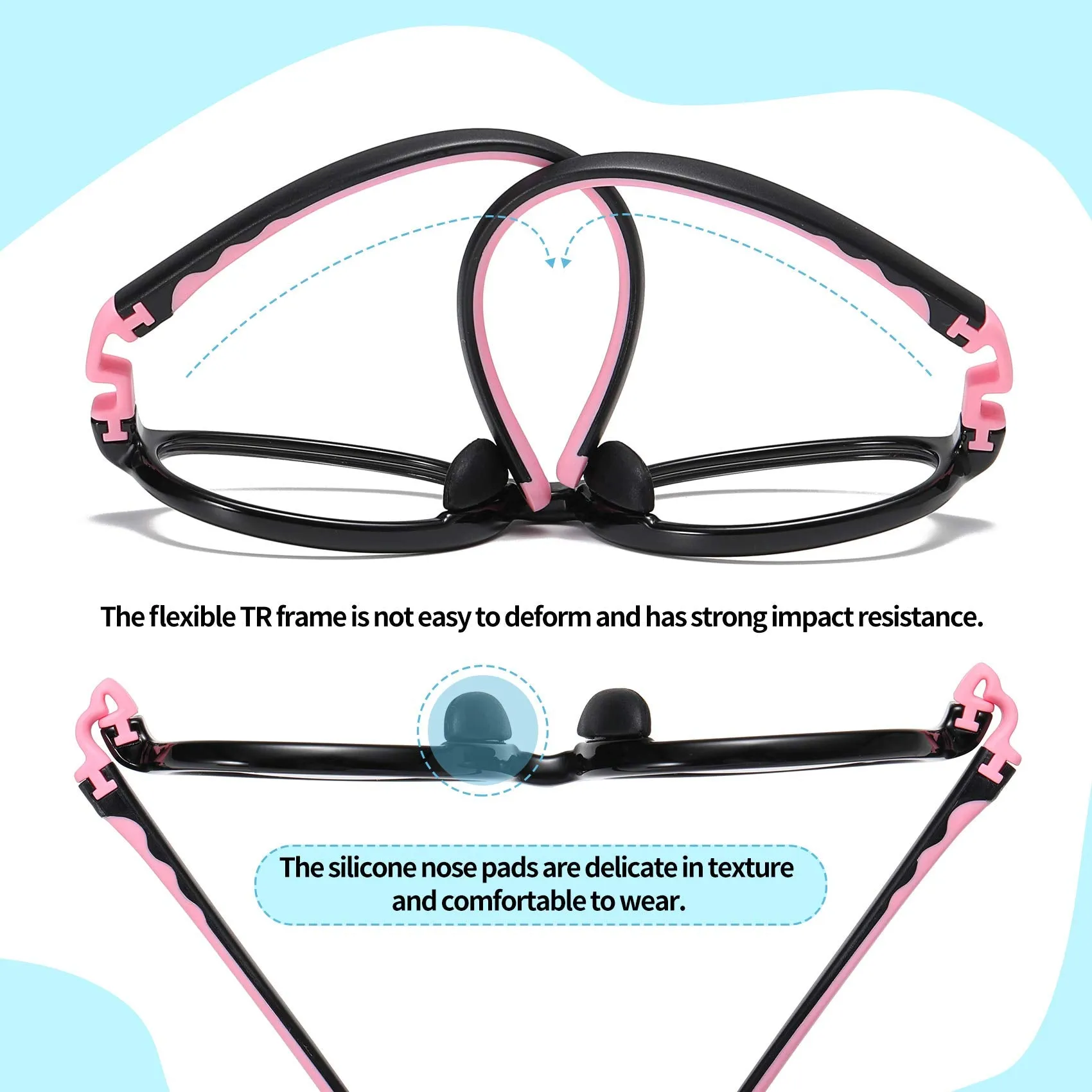 DUCO Blue Light Blocking Glasses Gaming Computer Glasses Eyeglasses Frames K026