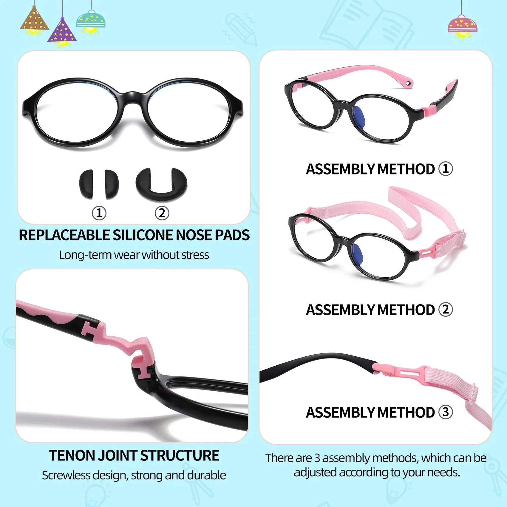 DUCO Blue Light Blocking Glasses Gaming Computer Glasses Eyeglasses Frames K026