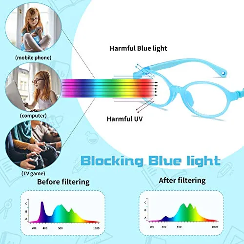 DUCO Blue Light Blocking Glasses Gaming Computer Glasses Eyeglasses Frames K026