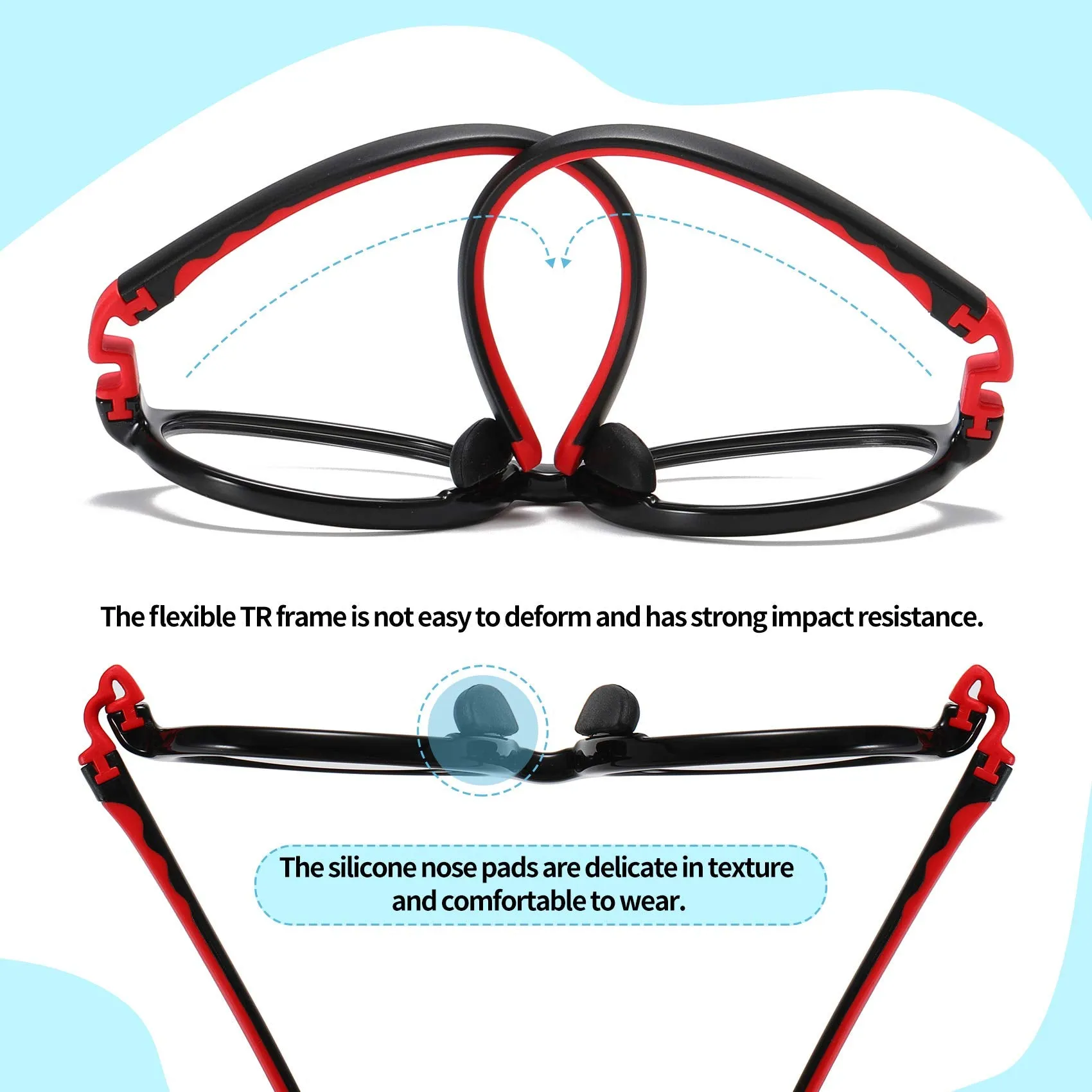 DUCO Blue Light Blocking Glasses Gaming Computer Glasses Eyeglasses Frames K026