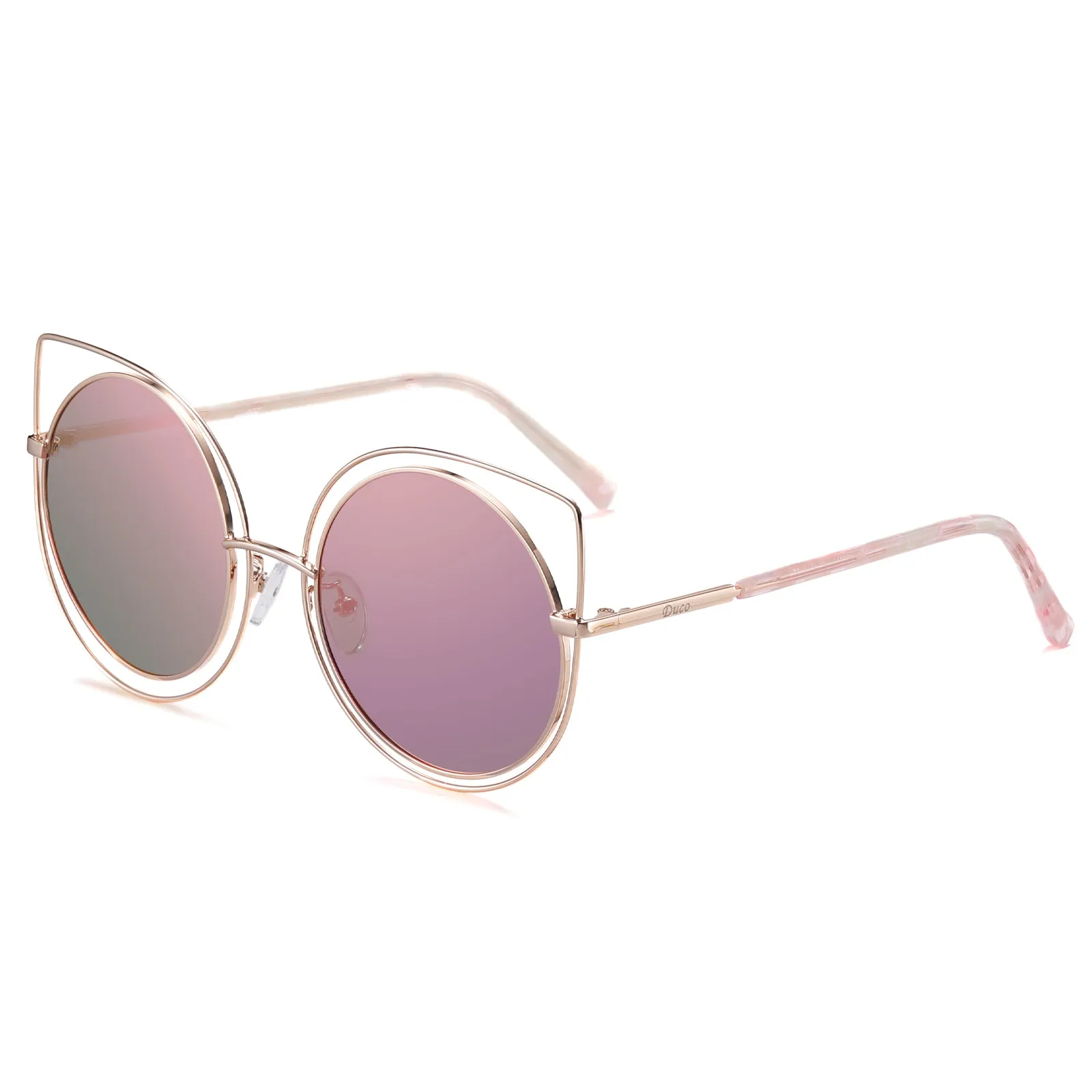 DUCO Classic Vintage Cateye Polarized Sunglasses For Women 100%UV Protection W002