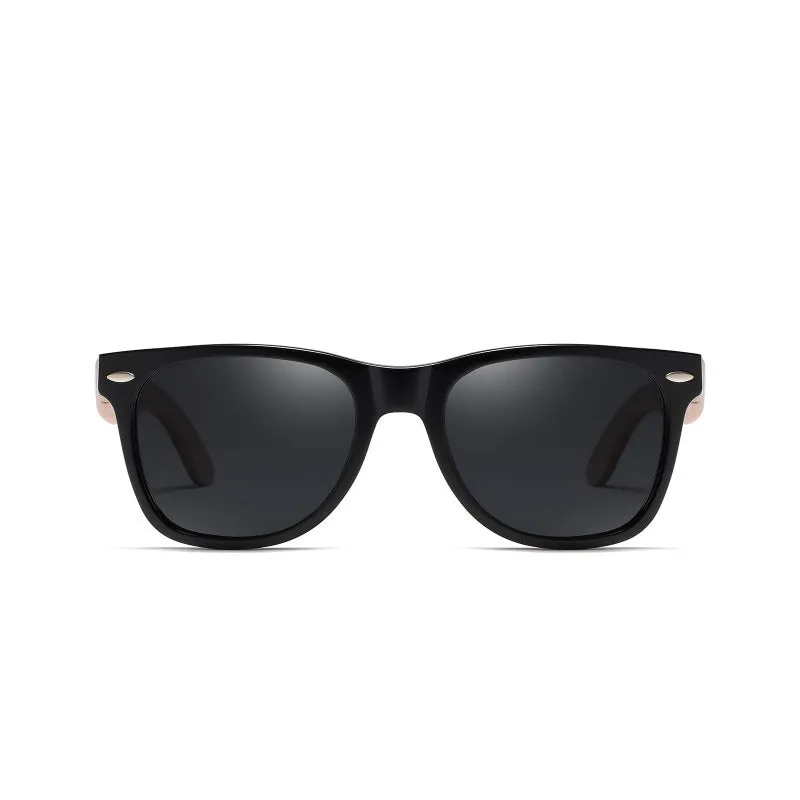 DUCO Polarized Driving Walnut Wooden Sunglasses for Men 2141