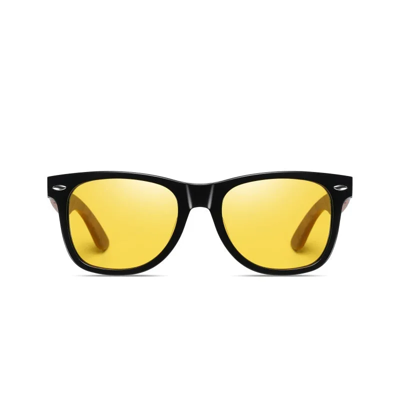 DUCO Polarized Driving Walnut Wooden Sunglasses for Men 2141