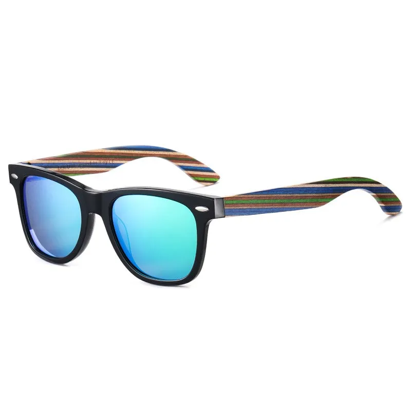 DUCO Polarized Driving Walnut Wooden Sunglasses for Men 2141