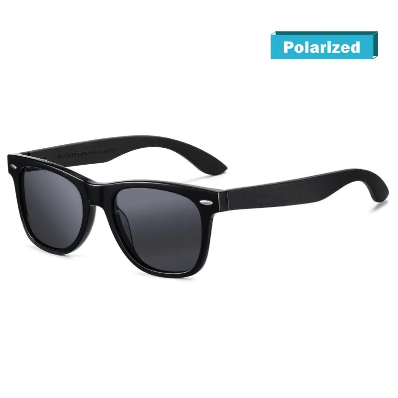 DUCO Polarized Driving Walnut Wooden Sunglasses for Men 2141