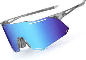 DUCO Polarized Sports Sunglasses for Men and Women UV400 Lightweight Durable for Cycling Baseball Fishing Running DC0045