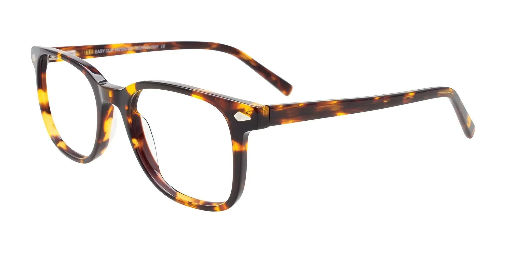 Easy3Clip EC653 Eyeglasses with Clip-on Sunglasses | Size 51