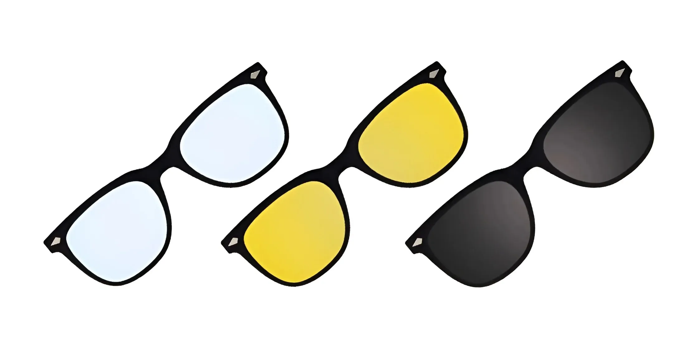 Easy3Clip EC702 Eyeglasses with Clip-on Sunglasses | Size 49