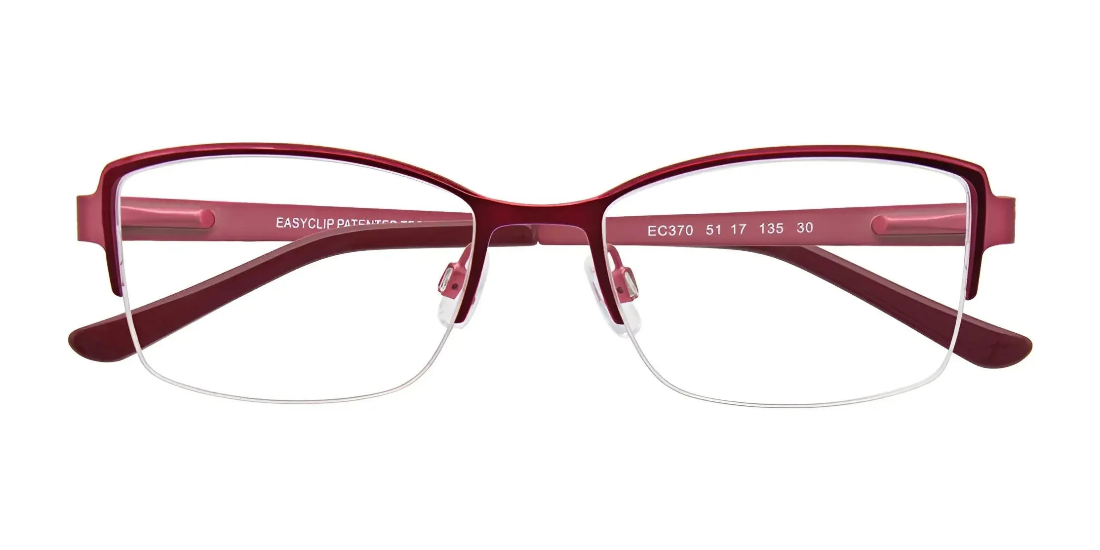 EasyClip EC370 Eyeglasses with Clip-on Sunglasses | Size 51