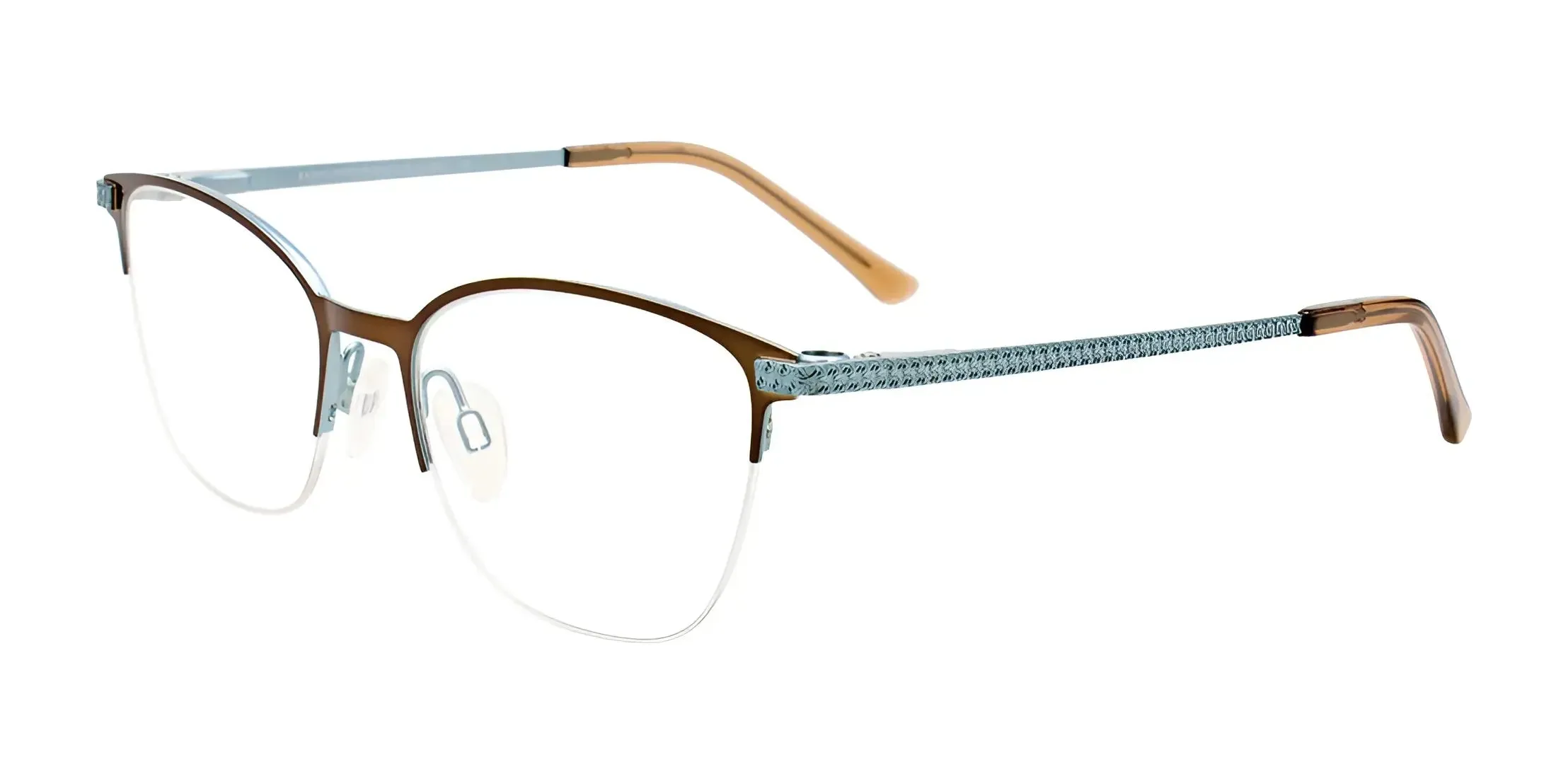 EasyClip EC605 Eyeglasses with Clip-on Sunglasses | Size 49