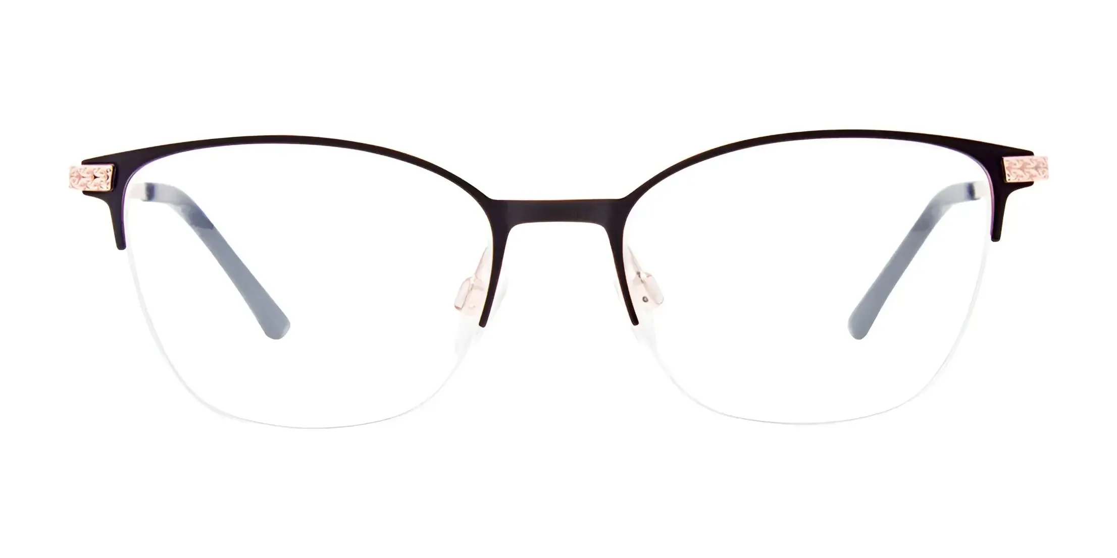 EasyClip EC605 Eyeglasses with Clip-on Sunglasses | Size 49