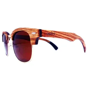 Ebony and ZebraWood Sunglasses, Tea Polarized Lenses