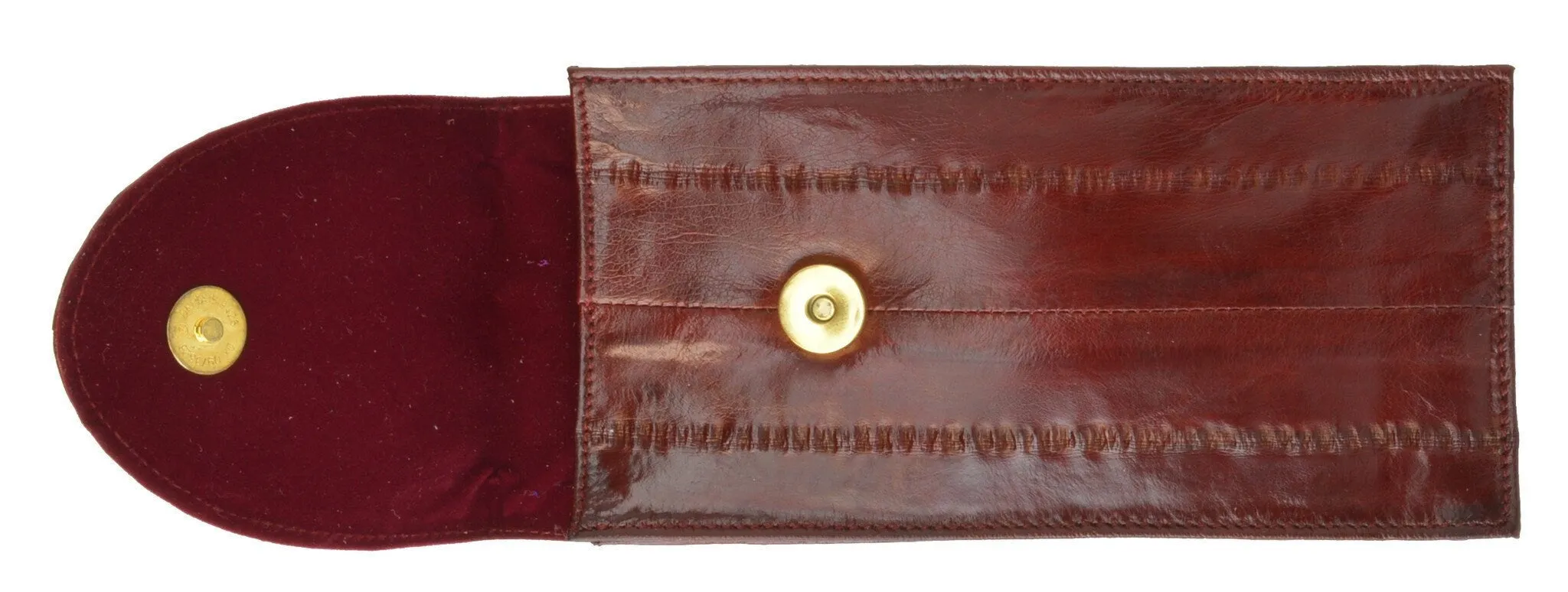 Eel Skin Leather Eyeglasses Case Reading Glasses Holder Light Weight