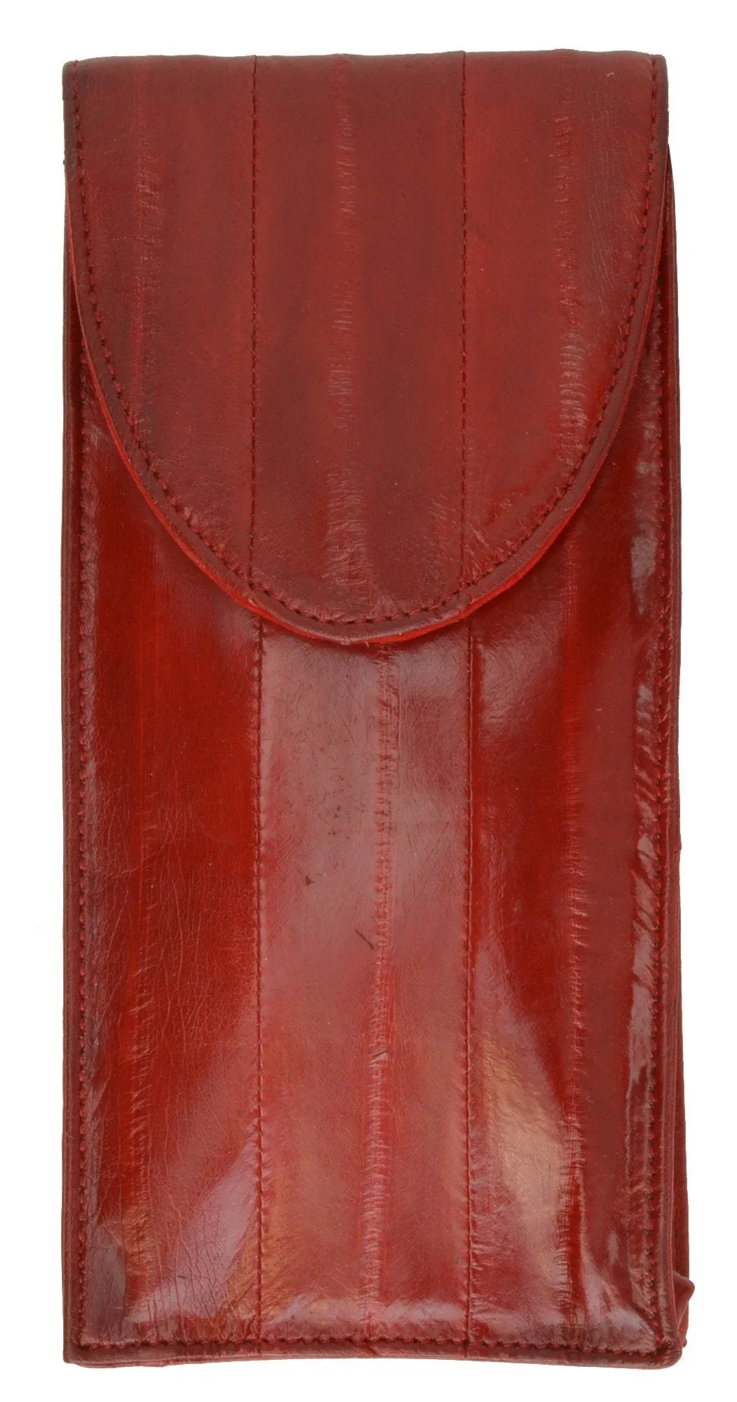 Eel Skin Leather Eyeglasses Case Reading Glasses Holder Light Weight